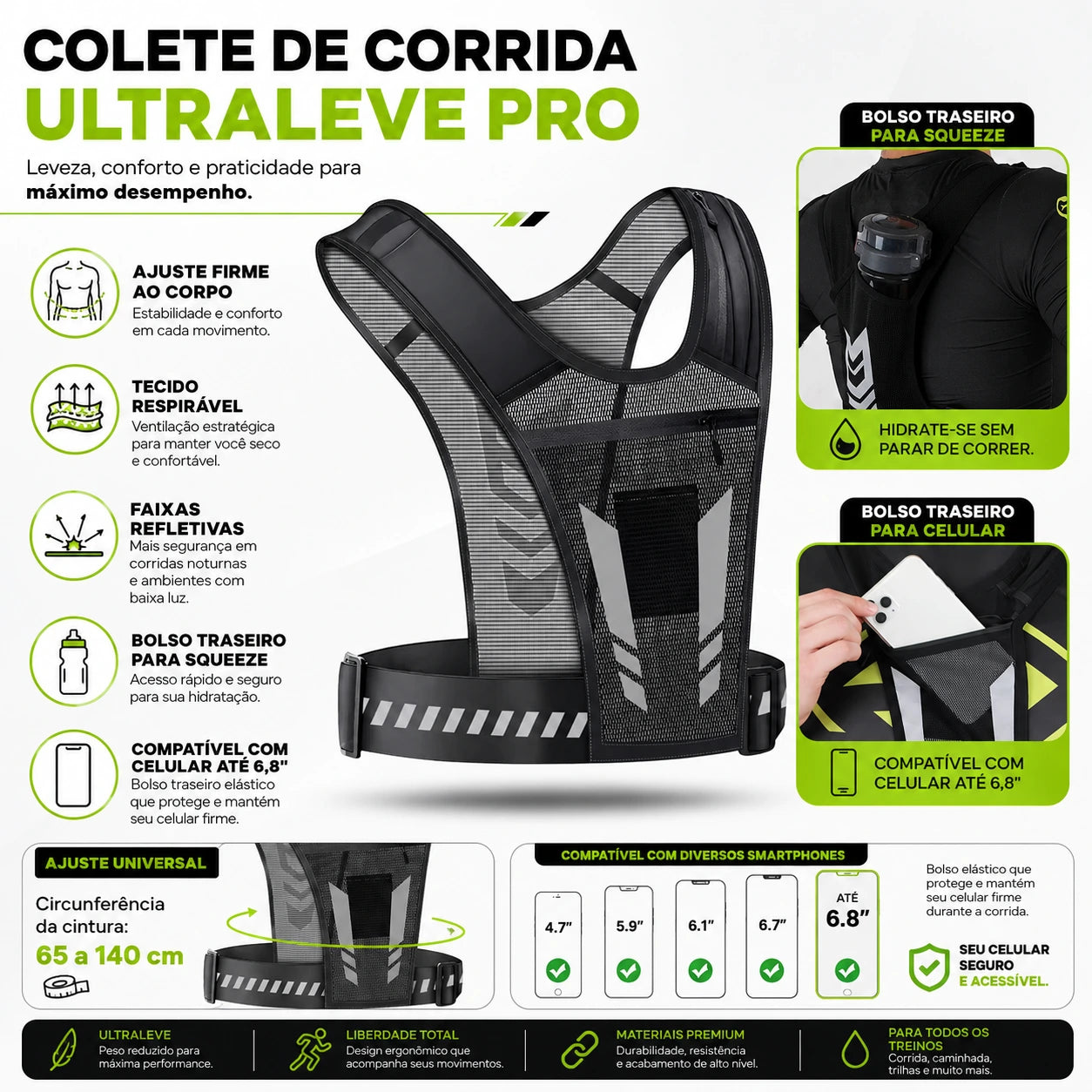 Colete de Corrida Ultraleve Pro
